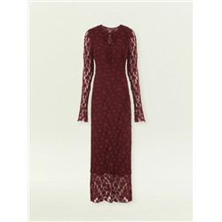 Кружевное платье макси, PL1764/lampone