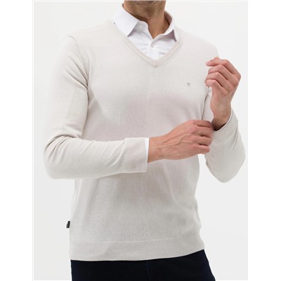 Taş Slim Fit V Yaka Basic Triko Kazak