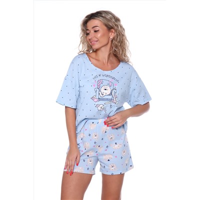 Пижама с шортами 050-051 с шортами Очарование НАТАЛИ #981420