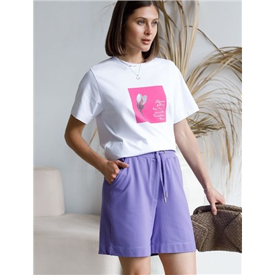 Шорты из тонкого премиального футера с эластаном