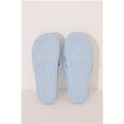 Zapatilla ducha waffle nudo azul
