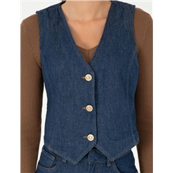 İndigo Slim Fit Yelek