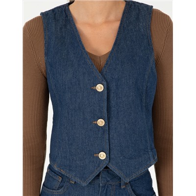 İndigo Slim Fit Yelek