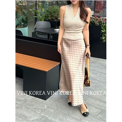 Неизменный горох снова в моде 😍  Атласная юбка макси в 4 разных цветах   Экспортный магазин