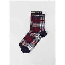 Kurze Socken mit Muster Weihnachten Family für Herren