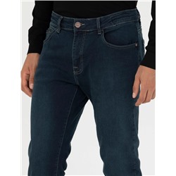 Koyu Lacivert Slim Fit Jean Pantolon