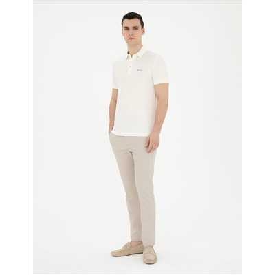 Bej Slim Fit Kanvas Pantolon