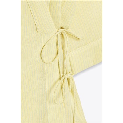 ZW COLLECTION STRIPED KIMONO WITH TIES