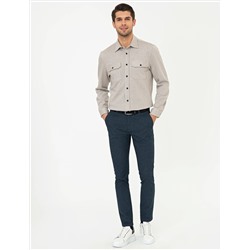 Bej Regular Fit Uzun Kollu Gömlek