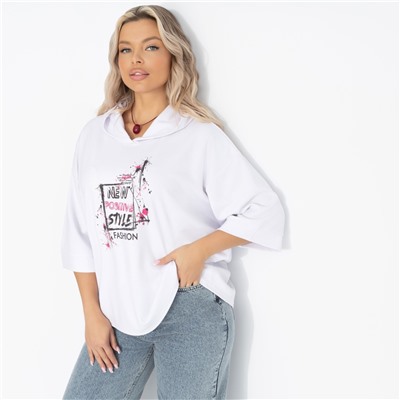 Футболка свободная с капюшоном, Раздать стиля