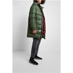 Chaqueta larga acolchada capucha