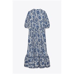 PRINTED MIDI DRESS