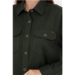 Kadın Haki Uzun Kollu Gömlek