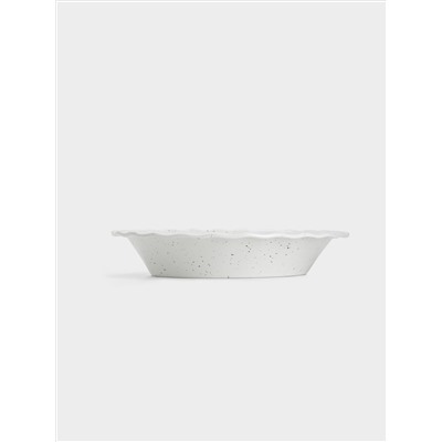 Форма для запекания, 25 см, фарфор P, круглая, молочная, в крапинку, Speckle