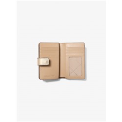 Michael Kors Outlet Jet Set Medium Metallic Logo Wallet