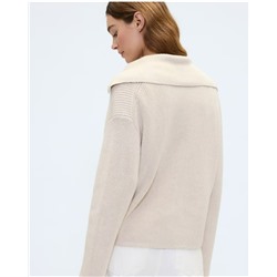 Relaxed Ribbed Quarter-Zip Sweater