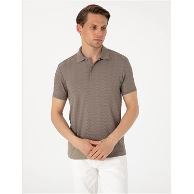 Koyu Vizon Slim Fit Polo Yaka Tişört