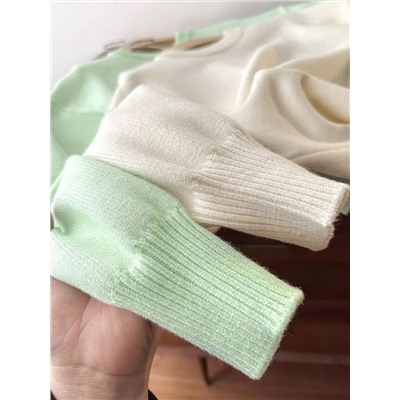 Женский пуловер Pimki*e нежных зефирных цветов с круглым вырезом, экспорт в Францию