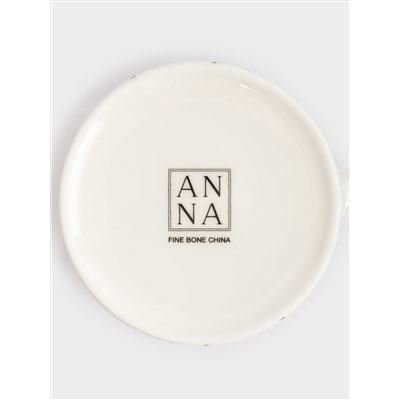 Кружка, 380 мл, фарфор F, белая, с золотистым кантом, Колокольчики, Giardino