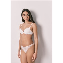 Sujetador clásico relleno encaje blanco BEAUTIFUL