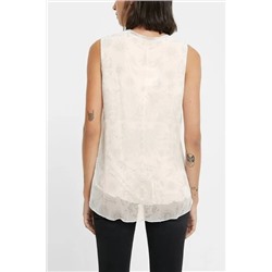 Camiseta floral sin mangas
