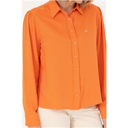 Kadın Turuncu Uzun Kollu Gömlek