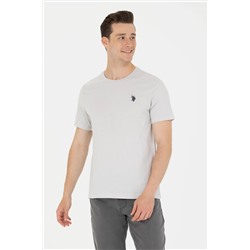 Erkek Gri Bisiklet Yaka Tişört