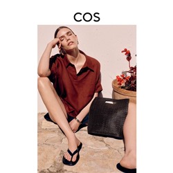 Женская свободная льняная рубашка поло 2 цвета КО*С