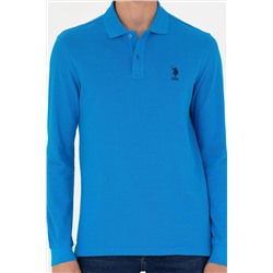 Erkek Kobalt Mavi Basic Sweatshirt