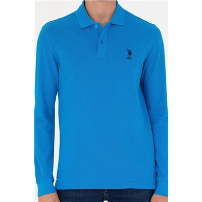 Erkek Kobalt Mavi Basic Sweatshirt