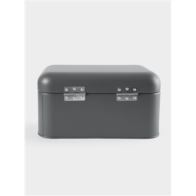 Хлебница, 30х17х18 см, металл/дерево, прямоугольная, графитовая, Local