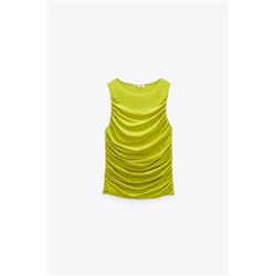 SLEEVELESS DRAPED TOP