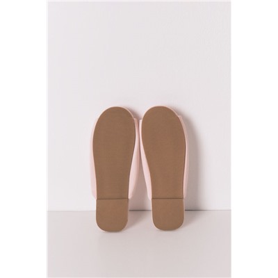 Zapatillas casa satén rosa