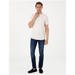 Lacivert Slim Fit Jean Pantolon