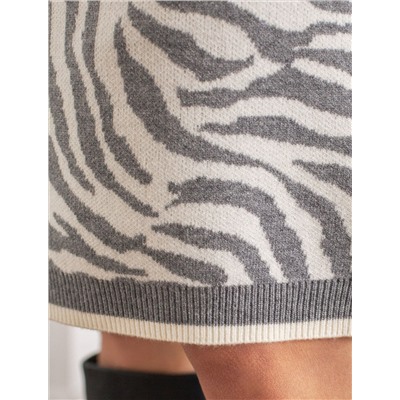 Платье жаккардовой вязки с кашемиром