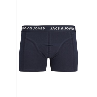 Jack & Jones Erkek Logolu 5'li Düz Renk Boxer Paketi - Black