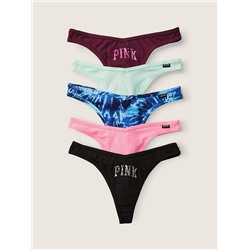5-PACK COTTON THONG PANTY