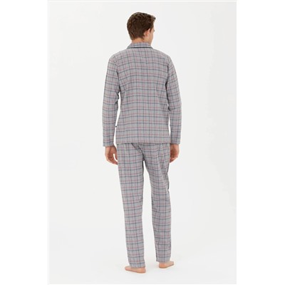 Erkek Gri Melanj Pijama Takımı