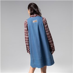 Сарафан объемного кроя с карманами, Джинсовое настроение