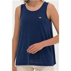 Kadın Lacivert Kolsuz Tişört