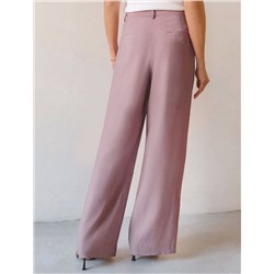 Брюки палаццо с защипами из плотного лиоцелла