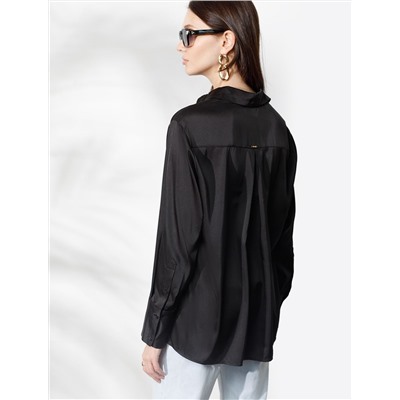 Блузка из сатина с эластаном