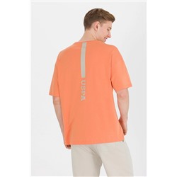 Erkek Kiremit Oversize Bisiklet Yaka Tişört