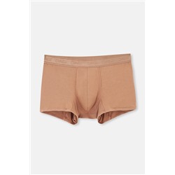 Dagi Açık Kahve-Lacivert 4210 2'Li Düz Mıcro Modal Boxer