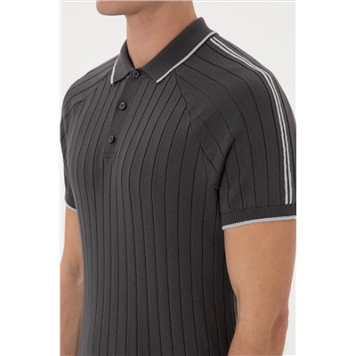 Erkek Slim Fit Bisiklet Yaka Antrasit Tişört