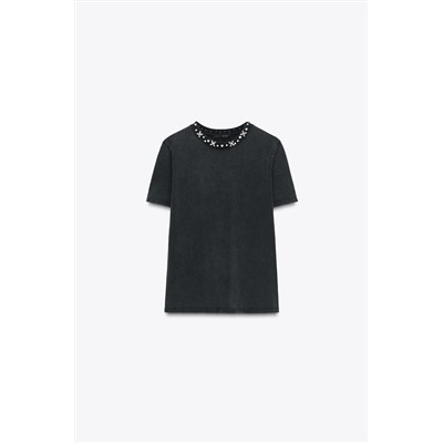 JEWEL FADED-EFFECT T-SHIRT