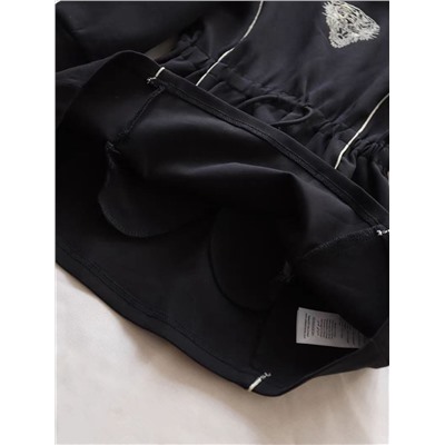 Теплое детское платье с вышивкой и карманами в шве на молнии, экспорт  Ed Hardy