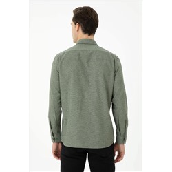 Erkek Yeşil Uzun Kollu Gömlek