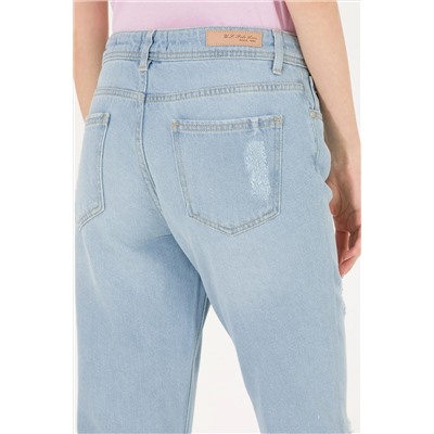 Kadın Açık Mavi Jean Pantolon