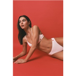 Tanga Seamless canalé blanco